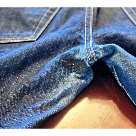 BRAVE STAR SELVEDGE JEANS SLIM STRAIGHT Men's 33 x 30 CONE DENIM Indigo Blue - Picture 15 of 16